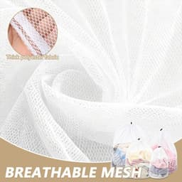 SnelShoppen - 4 Stuks Wasnet voor Wasmachine - Waszakken met Trekkoord in 4 Maten - Geschikt voor Kleding, Beddegoed en Dekens - Duurzaam en Ademend P — thumbnail 5