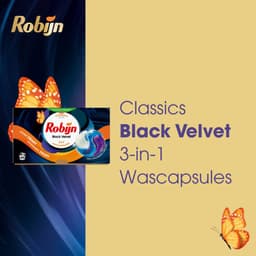 Robijn Wascapsules 3-in-1 Black Velvet – 80 Wasbeurten – 2 x 40 Capsules – Zwarte & Donkere Was – Black Serum | Voordeelverpakking | Black Colored Wash — thumbnail 5