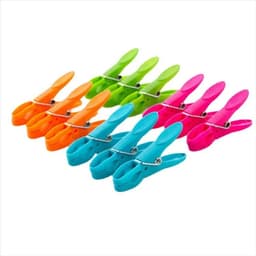 12 stuks- wasknijpers-wasknijpers kunststof-wasknijpers groot-wasknijpers plastic-Strandhanddoekclips- Quiltclips-Strandlaken Knijpers -Winddicht-Handdoekknijpers-Voor Strandlaken, Beddengoed En Dikke Kleding-gekleurd — thumbnail 1