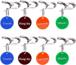 PandaHall 8 stuks wasmand bord 4 stijlen beddengoed ophangen drogen etiketten clips handdoeken verloren sokken borden display wasruimte tags voor badkamer kast classificatie wasgoed — thumbnail 1