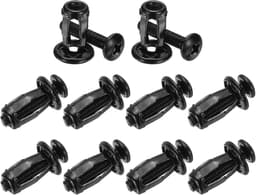 10-pack M5 x 18 holle deurankerset, bloemblaadjesmoeren uitbreidingsschroef krikmoer voor holle wand/aluminium bekleding/stalen buizen/ijzeren platen/kunststof panelen [zwart] — thumbnail 1