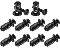 10-pack M5 x 18 holle deurankerset, bloemblaadjesmoeren uitbreidingsschroef krikmoer voor holle wand/aluminium bekleding/stalen buizen/ijzeren platen/kunststof panelen [zwart]