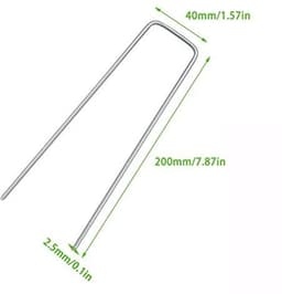 Dailygoods- Grondankers 50 stuks - Anti-roest - Verzinkt Staaldraad - 200 mm lang - 40 mm breed - Dikte 2,5 mm - Tuinnagels — thumbnail 5