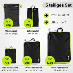 Dailygoods- Compressiekubussen 5-delig - Schoenentas - Waszak - Waterafstotend - Duurzaam - Ruimtebesparend - Opbergkubussen — thumbnail 4