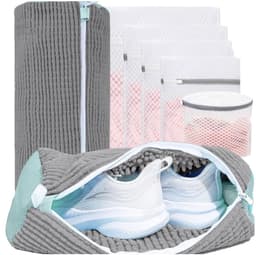 Dailygoods - 2 waszakken voor schoenen en waszak, schoenenzak met ritssluiting, microvezel, schoenbescherming, wasnet voor wasgoed, kleding, ondergoed — thumbnail 1