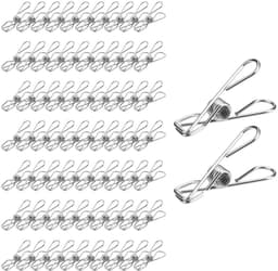 Dailygoods - 70 Stuks Wasknijpers - Roestvrij Staal Mini Wasknijpers voor Huishouden en Outdoor — thumbnail 1