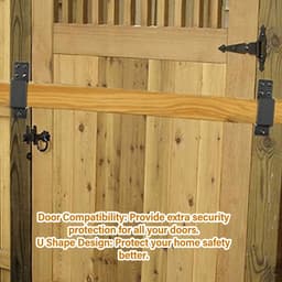 Dailygoods- Deurbarricade Set van 2 - U-beugel Houder - Koolstofstaal - Eenvoudige Installatie - Voor Garage/Barn - Versterkt Deurbeveiliging - Deurbeschermer — thumbnail 3