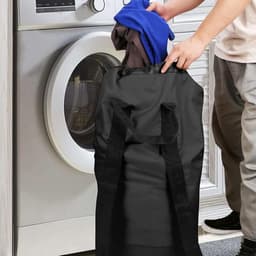 Was Backpack - Kleding Opbergzak - Kleding Organiseren - Gelijkmatige Gewichtsverdeling - 33x33x73 cm - Zwart — thumbnail 4
