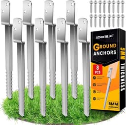 Grondankers voor schommels - 8 stuks - thermisch verzinkt staal - waterdicht en roestvrij - ShopVlot — thumbnail 1