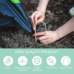 Grondpinnen 30 cm - Robuust staal - Corrosiebestendig - Perfect voor tenten en trampolines - ShopVlot — thumbnail 5