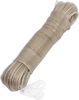 Waslijn voor buiten - Touw voor drogen - Kleding drogen - Stalen kern - 50 meter - Transparant — thumbnail 4