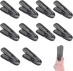 Wasknijpers - Kledingclips - Kleding Drogen - Winddicht Ontwerp - 10 Stuks - Grijs — thumbnail 1