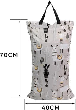 Wetbags kinderdagverblijf, waterdichte tas met dubbele ritssluiting om op te hangen, wasbaar en herbruikbaar, geschikt voor babyluiers, fitness, strand, zwembad, natte zak, Dw05, mode De MHwan Store openen — thumbnail 2
