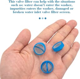 Wasmachinefilter - 30 Stuks - Wasmachineslangfilter - Inlaatklepfilter - Herbruikbaar - Haarvanger - Haar Vanger - Onderdelen Voor Wasmachines - Geschikt Voor Automatische Wasmachine-Accessoires - Blauw — thumbnail 4