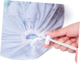 Wasnet Opbergtas - Kleding Netje - Kleding Beschermen - Dichtgebreid Gaas - 90 x 60 cm - Wit — thumbnail 5