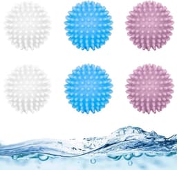 Wasbal voor wasmachine, 6 stuks wasballen voor wasmachine, herbruikbare droogballen, wasdroger, droogbal voor thuis, kleding en reiniging | Droogballen dons voor het reinigen van huiskleding — thumbnail 1