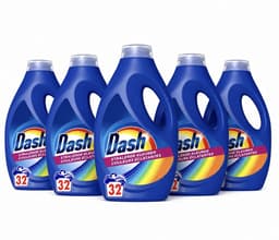 Dash - Stralende Kleuren - Vloeibaar- Gekleurde Was - 32 Wasbeurten - Wasmiddel Voordeelverpakking - 5 stuks — thumbnail 1