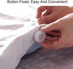 - Beddekenset - 4-delig - Met Klemmen voor een Opgeruimd Bed - Inclusief Bedcover Clips - Geschikt voor Een Netter Bed - Wit — thumbnail 4