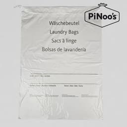 Witte Waszakken 16 Liter | 1000 losse zakken - Sluitkoord | LDPE-plastic | 25 My | 38x54 cm - Waszakken trekkoord, Waszak met tekst, Waszakken camping (03805402300D) — thumbnail 1