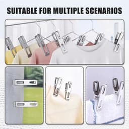 40 Stuks Kledingknijpers van RVS, Winddicht en Duurzaam, Ideaal voor Waslijnen, Snackzakken en Foto's in Huis, Keuken en Kantoor (4.5cm) — thumbnail 4