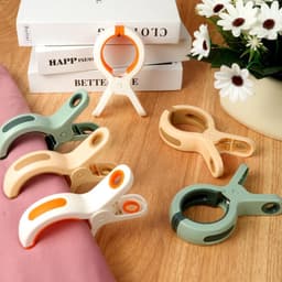 Strandhanddoekclips - 9 stuks - Grote Wasknijper - Quiltclips - Wasknijpers - Grote Knijpers - Handdoekknijpers - Strandlaken Knijpers - Handdoek Klemmen - Strandlakenclip voor strandstoel - Winddicht - Voor badhanddoek, beddengoed en kleding — thumbnail 5