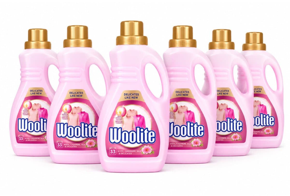 Woolite Wasmiddel Alle Textiel 20 wasbeurten - 6 x 1 liter - Voordeelverpakking — afbeelding 1