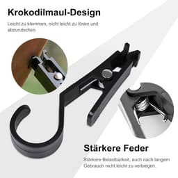 SnelShoppen - Pack van 4 Multifunctionele Kledingknijpers Hangers Towel Clips Camping Accessoires - Lichtgewicht en Praktisch voor Buiten, Tuin, Feest — thumbnail 4