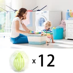 Haarvangers voor Wasmachine - 12 Pack Herbruikbare Lintballen - Effectieve Verwijdering van Dierenharen - ShopVlot — thumbnail 4
