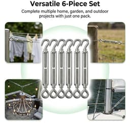 Spansloten touwspanners M4 - roestvrij staal 304 - verstelbaar - ideaal voor zonnezeil en waslijn - ShopVlot — thumbnail 3