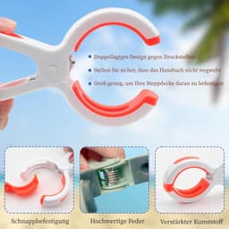 Kledingclips 10 Stuks Groot - Antislip Tussenstuk - Windbestendig - Ideaal voor Handdoeken op het Strand - ShopVlot — thumbnail 5