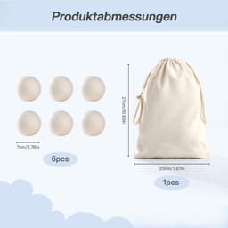 Solidchoice - Set van 6 Ecologische Droogballen van Schapenvilt — thumbnail 3