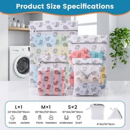 Solidchoice - Set van 6 Wasnetten voor de Wasmachine met Geurparels — thumbnail 4