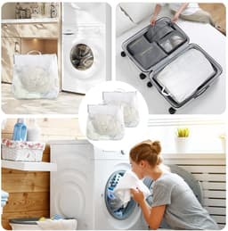 Dailygoods - Set van 2 Grote Herbruikbare Netwaszakken, 50 x 60 cm — thumbnail 2