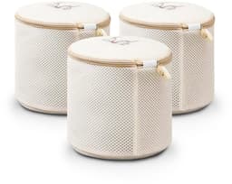 Wasnet beha, 3 stuks beha-waszakken voor wasmachine met premium ritssluiting, duurzame netjes, waszakken voor het wassen van beha's beschermen de beha in vorm, waszak van netstof set voor sokken — thumbnail 1