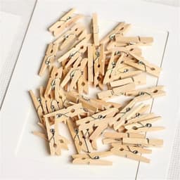 Houten klemmen - Kleine clips - Knutselen en decoreren - Natuurlijk hout materiaal - 320 stuks - Natuurlijk — thumbnail 2