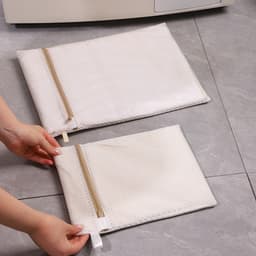 Waszakken – 2 stuks– L-40*50cm – Waszakken van mesh – Beschermzak – Wasbeschermzak – Beschermzakken voor kleding – Herbruikbaar – Vormbehoudende bescherming – Geschikt voor fijne was, lingerie, nachtkleding, sokken, enz. — thumbnail 2