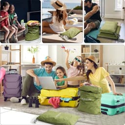 SnelShoppen - 2 Pack Waterdichte Vouwbare Waszakken, Grote Opbergtassen voor Vuile Kleding, Ideaal voor Thuis en Reizen, Scheurbestendig Materiaal, 60 — thumbnail 3