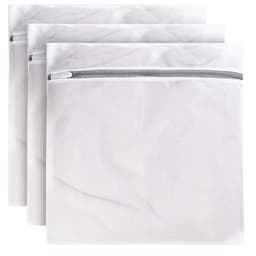 Thijox - 3-delige set wasnetten voor wasmachines, waszakken met ritssluiting, 50 x 60 cm, polyester, wit gaas, ideaal voor ondergoed, blouses, beddeng — thumbnail 1