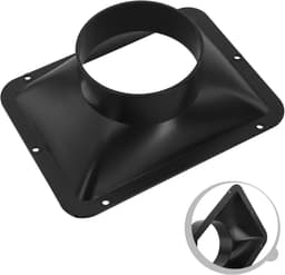 Muurflens Vent Connector ABS Kanaal Ventilator Slang Adapter voor Keuken Kap Ventilatie Binnenluchtkwaliteit Verbetering 100mm/150mm Zwart (100MM) — thumbnail 3