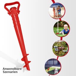 Parasolhouder voor balkon - Zwart - Kunststof Grondanker - Universele Parasolhouder voor Buitengebruik — thumbnail 5
