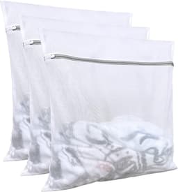 tassen voor was (3 stuks, 24 x 24 inch), grote mesh waszakken, delicate zakken voor wasmachine — thumbnail 1