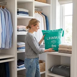 SnelShoppen - 2 stuks grote waterdichte waszakken voor reizen, opvouwbare vuilwaszakken met handvat en ritssluiting, ideaal voor zwemspullen, vakantie — thumbnail 2