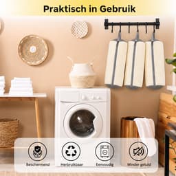 Schoenwaszak - 2 Stuks - voor Wasmachine - 360° Diepe Reiniging - Ecru — thumbnail 5