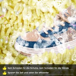 1 Stuk Schoenwaszak Wasmachine: Schoenen Waszak Sneaker Met Ritssluiting - Herbruikbare Schoenwaszak - 360° Reinigingspluisjes Voor Schoenen - Geel — thumbnail 4