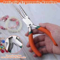 Ronde punt, 2 mm tot 8 mm, voor het maken van sieraden, tang voor het buigen van slijpen, haken, springringen — thumbnail 3
