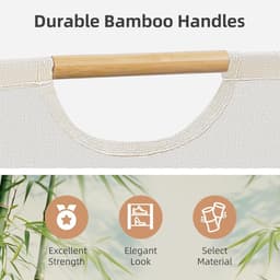 Wasmand - Grote wasmand - Opvouwbare wasmand - Wasbox - Waszak - Wasmand met handvat - Bamboe wasmand - Opbergmand - Waszak voor badkamer, slaapkamer & wasruimte - 30 x 30 x 40 cm — thumbnail 4