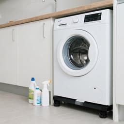 Wasmachinebasis - Apparaatvoet - Apparaten Verplaatsen - Verstelbaar & Anti-vibratie - 43-62 cm - Zwart — thumbnail 4