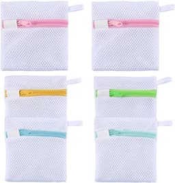 Kleine waszakken set van 6, herbruikbare mesh opbergtassen met ritssluiting voor delicate kleding, ideaal voor thuis, reizen en het beschermen van sokken en handschoenen — thumbnail 1