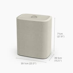 Lìon® Wasmand - 3L - Wasmanden - 3 Afneembare Waszakken met Handvatten - Wasbox - Beige - 40cm x 60cm x 71cm — thumbnail 5
