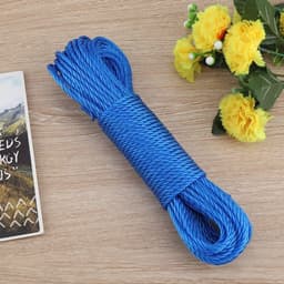20m Nylon Waslijn, Felle Kleur Outdoor Campingkoord, Doe-het-zelf Breikoord, Draagbaar Kledingdroogtouw voor Tuinieren, Kamperen (Biały) — thumbnail 4